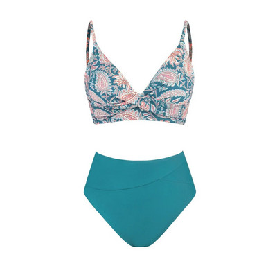 CUPSHE Seturi de bikini cu talie înaltă, negru, plin de răsucire