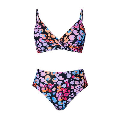 CUPSHE Seturi de bikini cu talie înaltă, negru, plin de răsucire