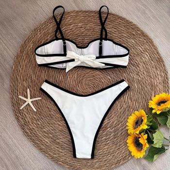 Sexy Splicing Micro Bikini 2024 Γυναικείο μαγιό Γυναικείο Σετ μπικίνι στρινγκ μπικίνι Brazilian Halter Beach Wear μαγιό