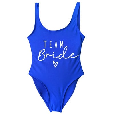 S-3XL Gold Print Team Bride vientisas maudymosi kostiumėlis Squad Moterų maudymosi kostiumėlis Bachelorette Party maudymosi kostiumėlis Summer Beatchwear maudymosi kostiumėlis