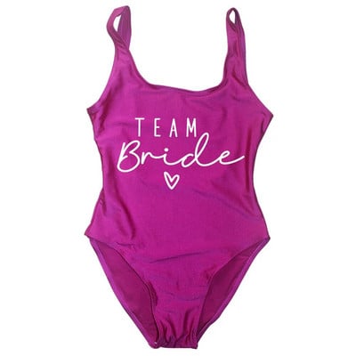 S-3XL Gold Print Team Bride vientisas maudymosi kostiumėlis Squad Moterų maudymosi kostiumėlis Bachelorette Party maudymosi kostiumėlis Summer Beatchwear maudymosi kostiumėlis