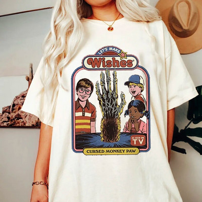 Sátán démon póló Horror Devil Retro póló 2023 női klasszikus horror rajzfilm felső nagy méretű Harajuku alkalmi fehér póló