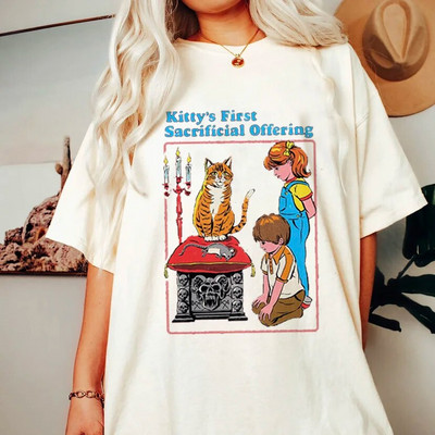 Sátán démon póló Horror Devil Retro póló 2023 női klasszikus horror rajzfilm felső nagy méretű Harajuku alkalmi fehér póló