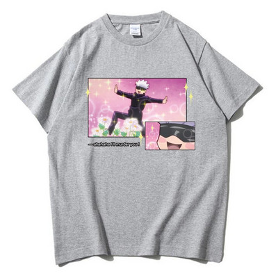 Anime Jujutsu Kaisen Majica Gojo Satoru Graphic Print Topovi Moda Pamučna majica kratkih rukava velikih veličina Žene Muškarci