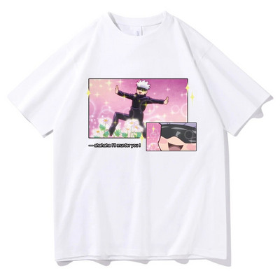 Anime Jujutsu Kaisen Majica Gojo Satoru Graphic Print Topovi Moda Pamučna majica kratkih rukava velikih veličina Žene Muškarci