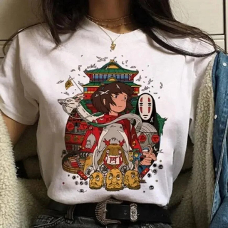 Printcess Ženske ljetne lagane udobne ležerne kratke rukave Muške velike ženske Japanske anime Harajuku kawaii
