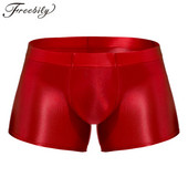 Мъжки бански костюми с ниска талия Гланцови слипове Бельо Мъжки бански гащи Едноцветни боксерки Къси панталони Долнище с ниска талия