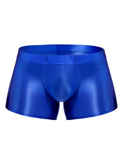 Мъжки бански костюми с ниска талия Гланцови слипове Бельо Мъжки бански гащи Едноцветни боксерки Къси панталони Долнище с ниска талия