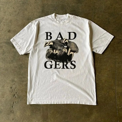 2024 Summer Cherry Pattern Print Washed Round Neck T-shirt Gothic Classic Y2K Plus Size Γυναικείο T-shirt Oversized βαμβακερό μπλουζάκι