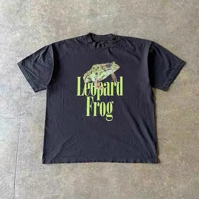 2024 Summer Cherry Pattern Print Washed Round Neck T-shirt Gothic Classic Y2K Plus Size Γυναικείο T-shirt Oversized βαμβακερό μπλουζάκι