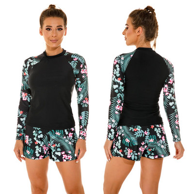 Seksi kupaći kostim Bikini Mujer Rashguard Ženski kupaći kostim dugih rukava Rashguard Dvodijelni kupaći kostim za surfanje Tankini set za surfanje