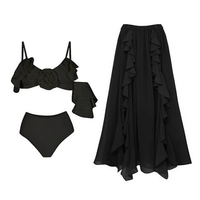 3D cvjetni bikini set s prikrivanjem, seksi kupaći kostim Ženski bikini niskog struka 2024. Brazilski bikini kupaći kostimi Ženski kupaći kostimi Monoki