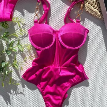 2024 Sexy Push Up One Piece μαγιό Γυναικεία μαγιό Underwire Monokini Μαγιό Μαγιό Φόρεμα Καλοκαιρινά ρούχα παραλίας