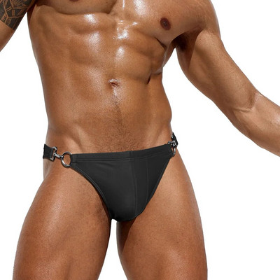 Bikini kupaći kostim s metalnom kopčom Muške gaćice za kupanje Seksi kupaće gaće za muškarce Gay kupaći kostim Jessborn kupaći kostim Kratke hlače za surfanje na plaži