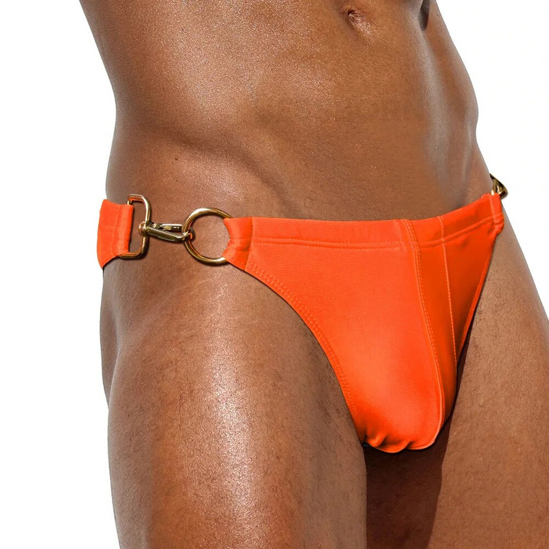 Bikini kupaći kostim s metalnom kopčom Muške gaćice za kupanje Seksi kupaće gaće za muškarce Gay kupaći kostim Jessborn kupaći kostim Kratke hlače za surfanje na plaži
