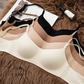 Moteriškos belaidės atramos liemenėlės Patogus vienspalvis apatinis trikotažas Madingas besiūlis apatinis apatinis trikotažas Mažos krūtinės liemenėlės Seksualus apatinis trikotažas