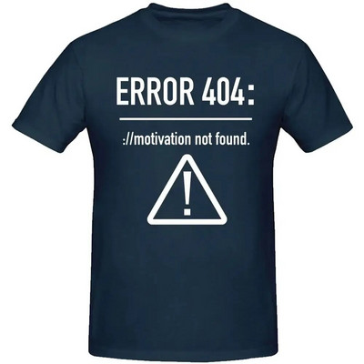 Ženske majice kratkih rukava Funny Letters Design Error 404 Motivation Not Found Pamuk Ljeto O izrez kratkih rukava Pamučne majice velikih veličina