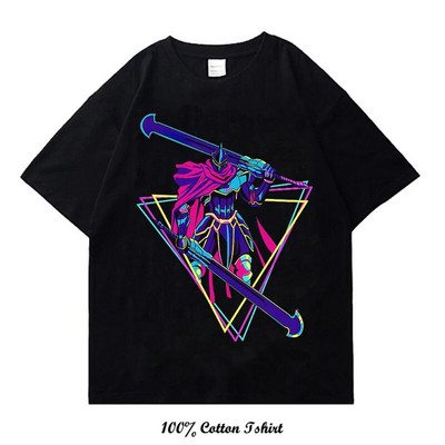 Ιαπωνικό Anime Overlord Graphic Print Μπλουζάκι Harajuku Vintage κοντό μανίκι συν μέγεθος βαμβακερό γυναικείο μπλουζάκι με λαιμόκοψη