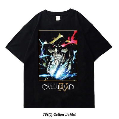 Ιαπωνικό Anime Overlord Graphic Print Μπλουζάκι Harajuku Vintage κοντό μανίκι συν μέγεθος βαμβακερό γυναικείο μπλουζάκι με λαιμόκοψη