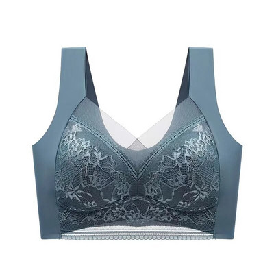 Sutien de dantelă mai mic pentru femei Visual Breat Fără inele de oțel Lenjerie de corp respirabilă Suport interior pentru a preveni lăsarea sutienului sport Vest
