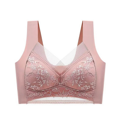 Sutien de dantelă mai mic pentru femei Visual Breat Fără inele de oțel Lenjerie de corp respirabilă Suport interior pentru a preveni lăsarea sutienului sport Vest