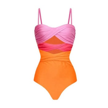 Μόδα Colorblock Beach One Piece Μαγιό Tankini Γυναικεία μαγιό Μαγιό Patchwor Bandage Μαγιό Στινγκ Εσώρουχα σουτιέν