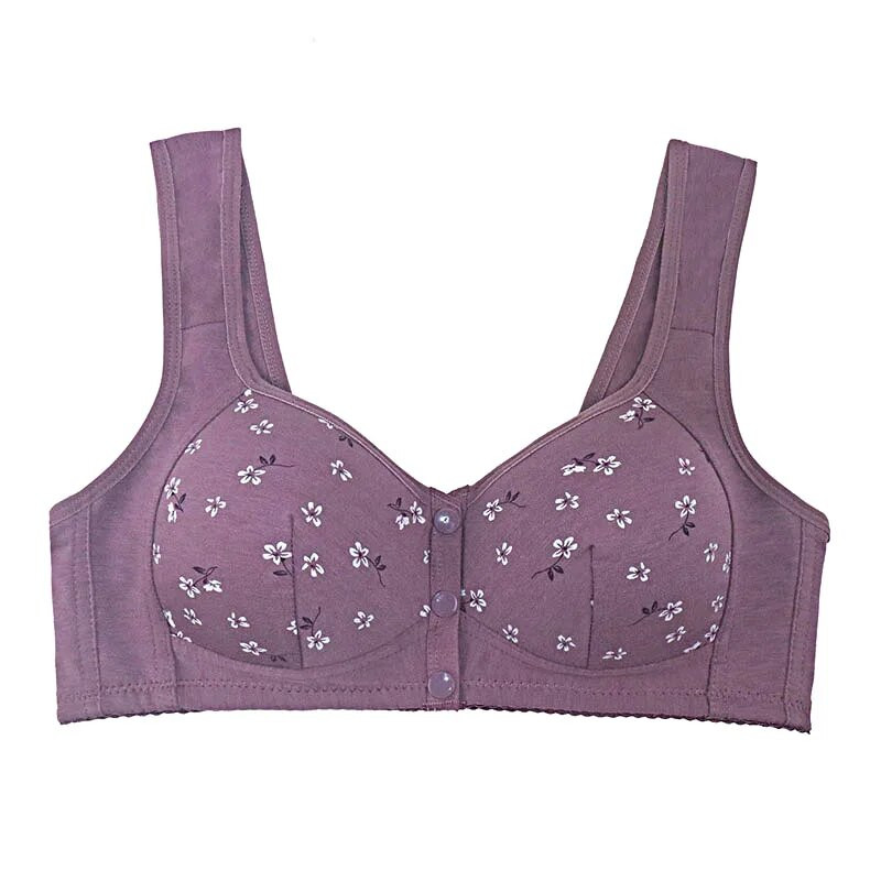 Sutien Bumbac Femei Sutiene fără sârmă Închidere în față Bralette Lenjerie intimă confortabilă pentru femei Bust mare 52BC 50BC 48BC Cupă