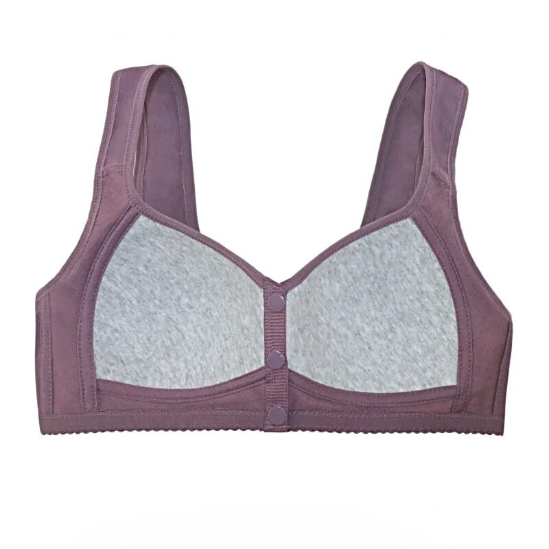Sutien Bumbac Femei Sutiene fără sârmă Închidere în față Bralette Lenjerie intimă confortabilă pentru femei Bust mare 52BC 50BC 48BC Cupă