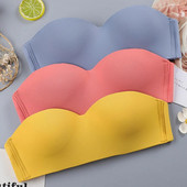 Ženski seksi grudnjak bez naramenica Bežični ženski tube top Čvrsti push up tanki grudnjaci Donje rublje Preklopne naramenice Ženski grudnjaci za donje rublje 2022