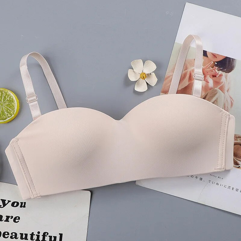 Ženski seksi grudnjak bez naramenica Bežični ženski tube top Čvrsti push up tanki grudnjaci Donje rublje Preklopne naramenice Ženski grudnjaci za donje rublje 2022