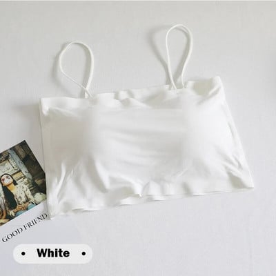 Modni ljetni seksi grudnjaci za žene Push Up donje rublje Ice Silk Seamless Word Sling Female Tube Top 2022 Bijele majice bez rukava