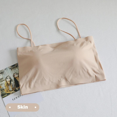 Modni ljetni seksi grudnjaci za žene Push Up donje rublje Ice Silk Seamless Word Sling Female Tube Top 2022 Bijele majice bez rukava