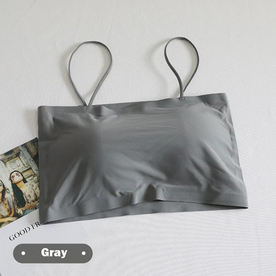 Modni ljetni seksi grudnjaci za žene Push Up donje rublje Ice Silk Seamless Word Sling Female Tube Top 2022 Bijele majice bez rukava