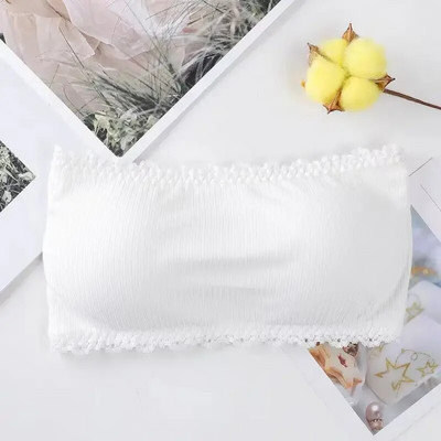 Žensko donje rublje bez naramenica Tube Top donje rublje Nevidljivi nevidljivi grudnjak u crnoj boji Seksi jednobojni grudnjaci Crop Top Ženski