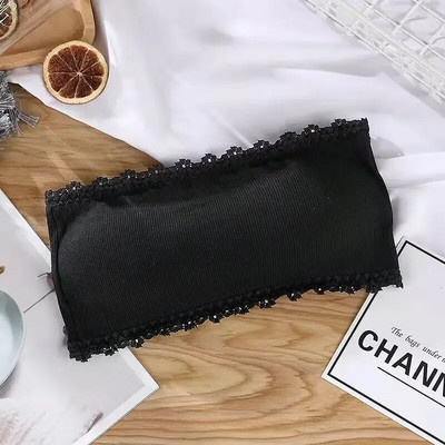Žensko donje rublje bez naramenica Tube Top donje rublje Nevidljivi nevidljivi grudnjak u crnoj boji Seksi jednobojni grudnjaci Crop Top Ženski