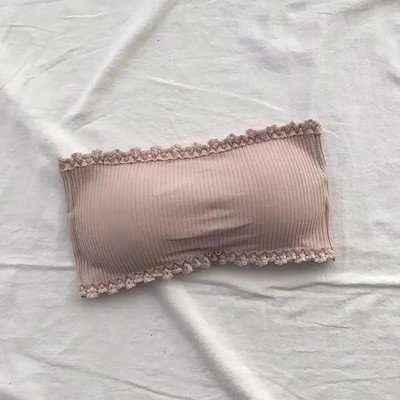 Žensko donje rublje bez naramenica Tube Top donje rublje Nevidljivi nevidljivi grudnjak u crnoj boji Seksi jednobojni grudnjaci Crop Top Ženski