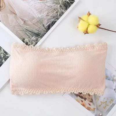 Žensko donje rublje bez naramenica Tube Top donje rublje Nevidljivi nevidljivi grudnjak u crnoj boji Seksi jednobojni grudnjaci Crop Top Ženski