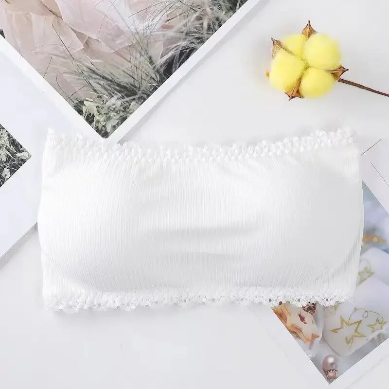 Žensko donje rublje bez naramenica Tube Top donje rublje Nevidljivi nevidljivi grudnjak u crnoj boji Seksi jednobojni grudnjaci Crop Top Ženski