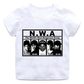 Тениска NWA Straight Outta Compton с графичен принт Мъже, Дами, Мода, Кругло деколте, Къс ръкав, Плюс размер Унисекс