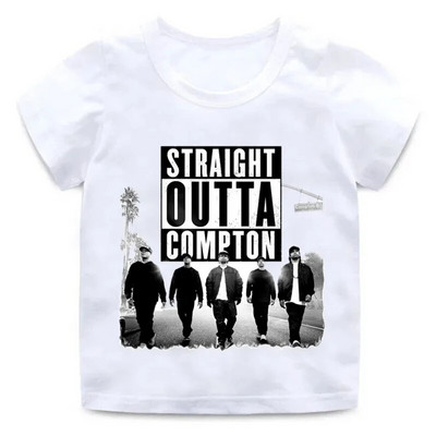 Tricou cu imprimeu grafic NWA Straight Outta Compton, bărbați, femei, modă, cu mânecă scurtă, cu gât turnat, unisex