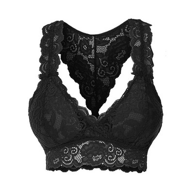 2023 Nou Plus Size Dantela Decora Femei Sutien activ Moda Vestă de înaltă calitate Crop Sutien fără sârmă Lenjerie Lenjerie sexy S-3xl#3