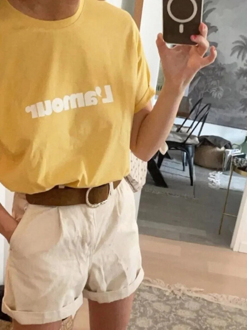 Ženska haljina veće veličine Majica kratkih rukava u obliku srca Ljetna majica kratkih rukava s okruglim izrezom i kratkim rukavima Ležerna vintage elegantna ženska majica