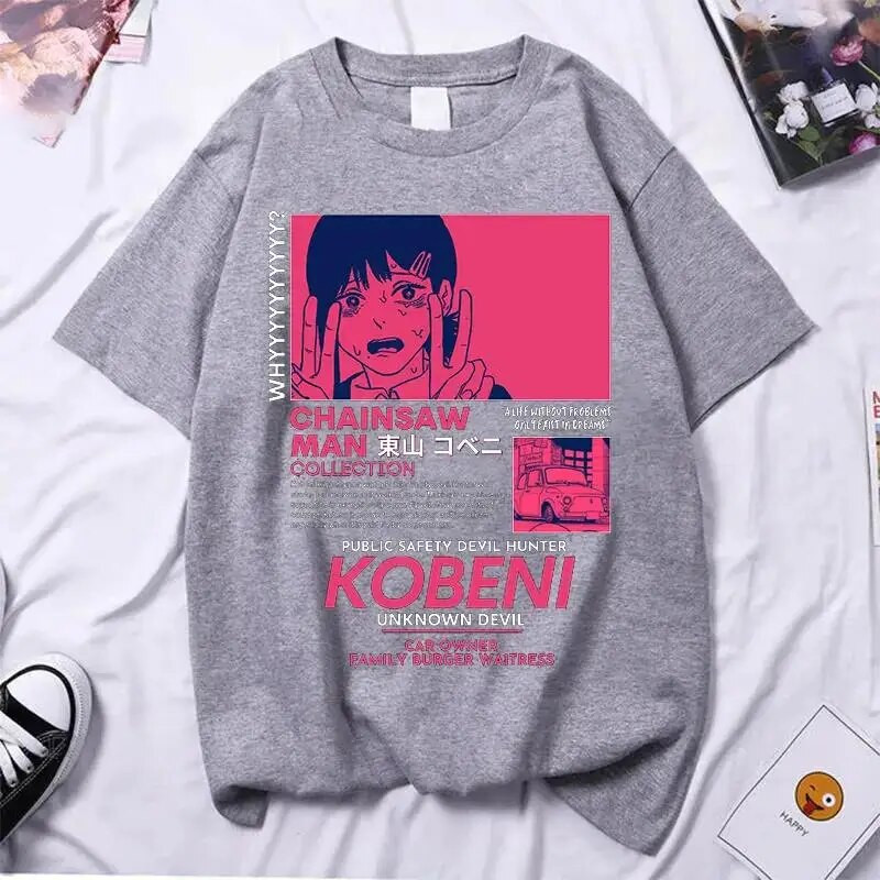 Muška majica s motornom pilom Ženske i muške modne pamučne majice velikih veličina Anime majice Ljeto Harajuku Streetwear