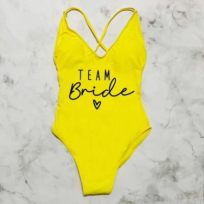 Szexi párnázott egyrészes fürdőruha női csapat menyasszonyi fürdőruha bikini nyári fürdőruha nagy méretű strandruha Lánybúcsú Lady