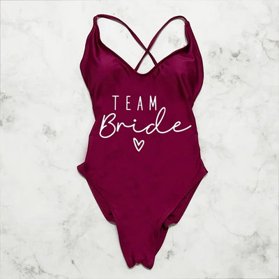 Szexi párnázott egyrészes fürdőruha női csapat menyasszonyi fürdőruha bikini nyári fürdőruha nagy méretű strandruha Lánybúcsú Lady