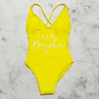 Szexi párnázott egyrészes fürdőruha női csapat menyasszonyi fürdőruha bikini nyári fürdőruha nagy méretű strandruha Lánybúcsú Lady