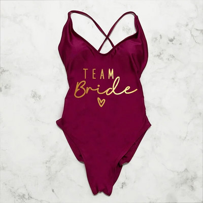Szexi párnázott egyrészes fürdőruha női csapat menyasszonyi fürdőruha bikini nyári fürdőruha nagy méretű strandruha Lánybúcsú Lady