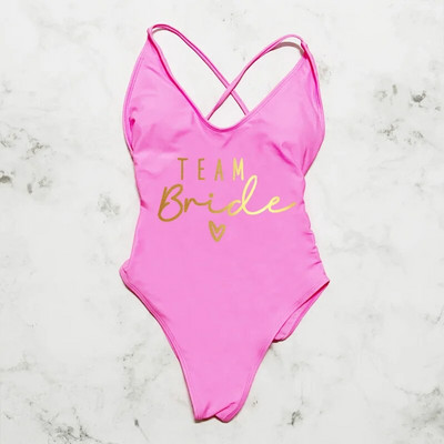 Szexi párnázott egyrészes fürdőruha női csapat menyasszonyi fürdőruha bikini nyári fürdőruha nagy méretű strandruha Lánybúcsú Lady