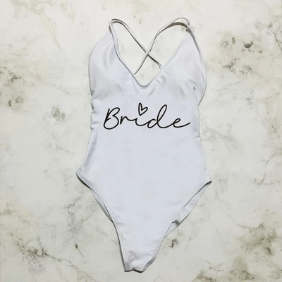 Szexi párnázott egyrészes fürdőruha női csapat menyasszonyi fürdőruha bikini nyári fürdőruha nagy méretű strandruha Lánybúcsú Lady