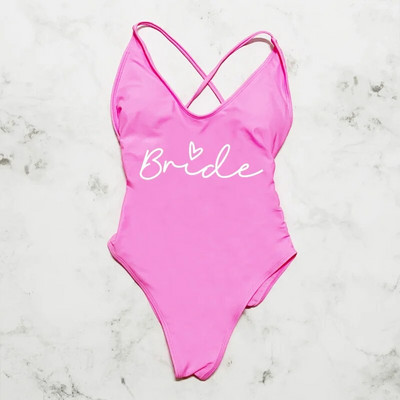 Szexi párnázott egyrészes fürdőruha női csapat menyasszonyi fürdőruha bikini nyári fürdőruha nagy méretű strandruha Lánybúcsú Lady